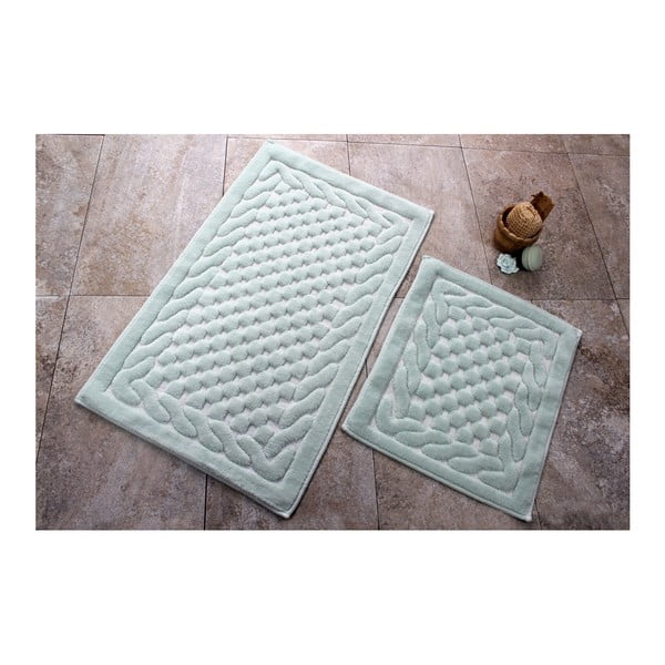 Set di 2 tappeti da bagno in cotone 100% Menta Bambi - Foutastic