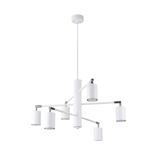 Lampadario bianco in metallo Virta – Sollux