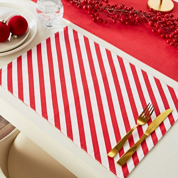 Tovagliette di stoffa in set da 4 30x46 cm Candy Cane - Catherine Lansfield