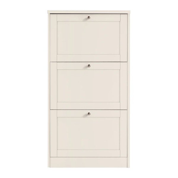 Scarpiera beige opaca con ante ribaltabili 70x130x19 cm Heide – Støraa