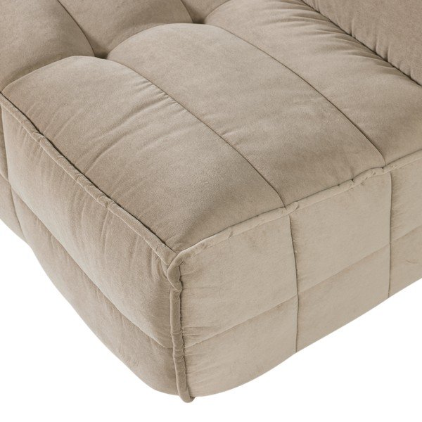 Divano beige con rivestimento in velluto 204 cm Cluster – vtwonen-image-1