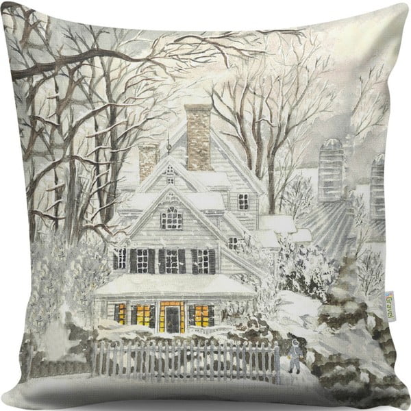 Cuscino Dreamy Xmas House, 43 x 43 cm - Gravel