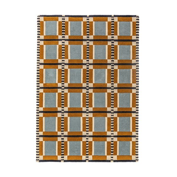 Tappeto in lana tessuto a mano 140x200 cm Quadro Wool – Flair Rugs