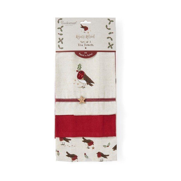Set di strofinacci in misto lino 3 pz 45x65 cm Robin's Retreat – Cooksmart ®