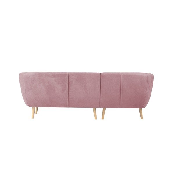 Divano rosa pallido con lettino a sinistra Sardaigne - Mazzini Sofas-image-2