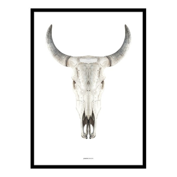 Poster con cornice 50x70 cm Cow Skull - Malerifabrikken