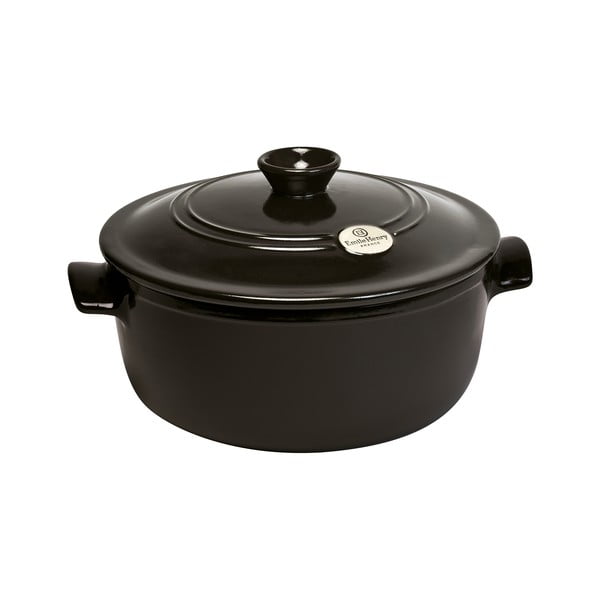 Pentola in ceramica nera con coperchio , ⌀ 27 cm - Emile Henry