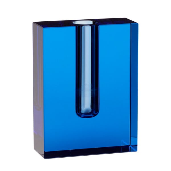 Vaso in vetro blu fatto a mano Sena - Hübsch