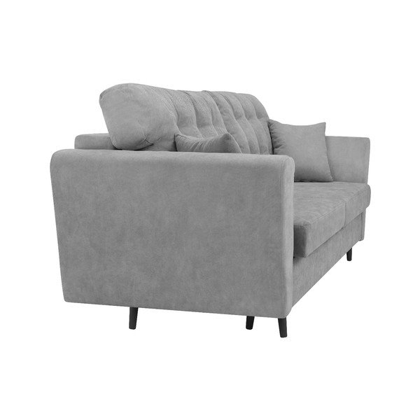 Šedá třímístná rozkládací pohovka s úložným prostorem Cosmopolitan Design Lyon-image-3