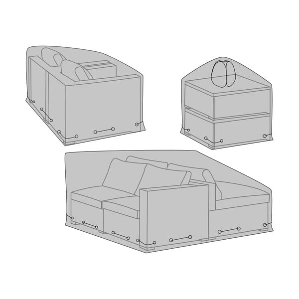 Set di 3 coperture protettive per mobili da giardino - House Nordic-image-3