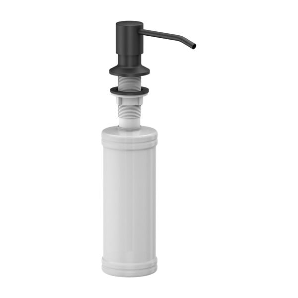 Dispenser di sapone in plastica nero opaco 350 ml - Sapho