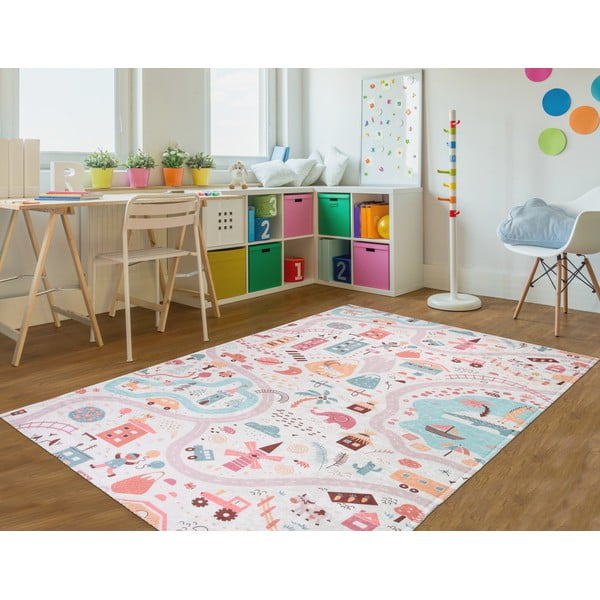 Tappeto per bambini 160x230 cm Pastel Neighborhood - Vitaus-image-1
