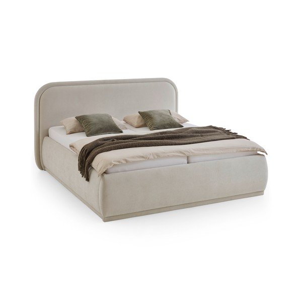 Letto matrimoniale imbottito color crema rete non inclusa 160x200 cm Soma – Meise Möbel