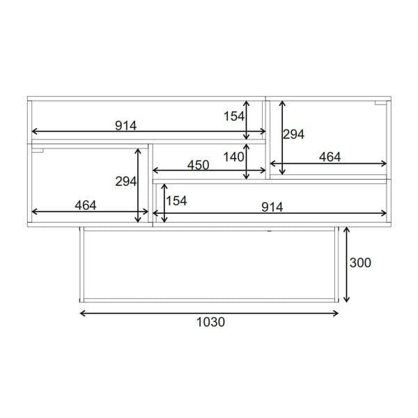 Cassettiera bassa in rovere decorato in colore naturale 145x82 cm Titan - Marckeric-image-4