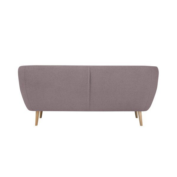 Divano rosa a tre posti con gambe leggere Sicile - Mazzini Sofas-image-1