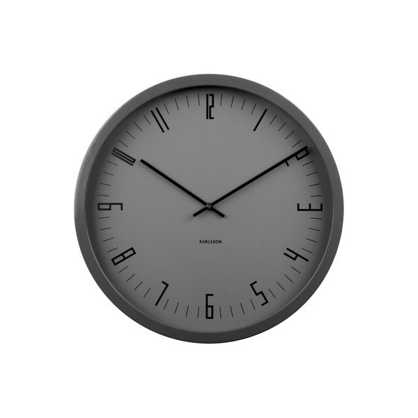 Šedé hodiny Present Time Cased Index