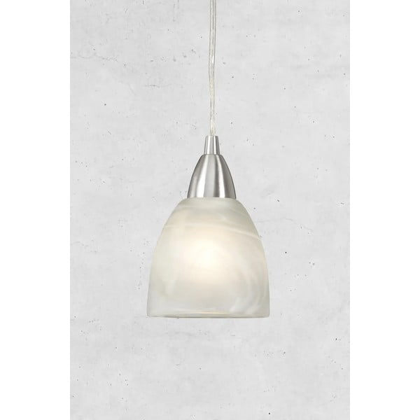 Lampadario argentato con paralume in vetro ø 11 cm Line – Markslöjd-image-2