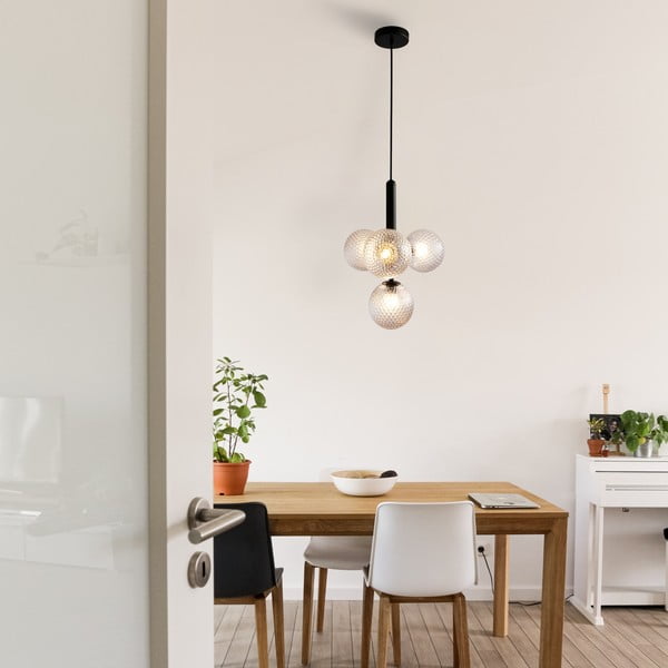 Apparecchio a sospensione nero, altezza 120 cm Musa - SULION-image-1