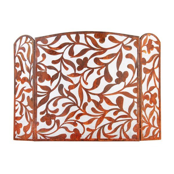 Kovová clona k ohništi Esschert Design Leaf