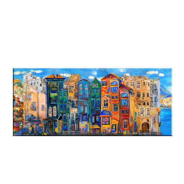 Immagine Case colorate, 140 x 60 cm Colourful Houses - Tablo Center