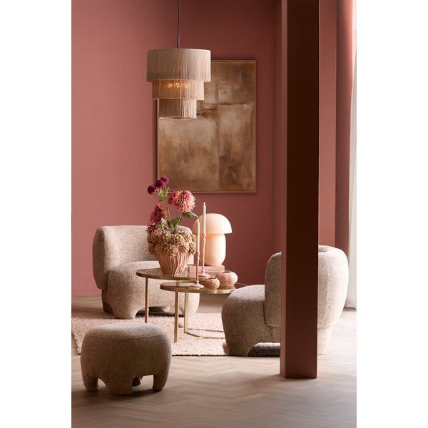 Lampadario grigio tortora con paralume in tessuto ø 10 cm Malaika – Light & Living-image-2