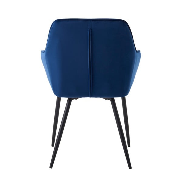Set di sedie da pranzo blu scuro in imbottito con braccioli 2 pz Nolan Square – Unique Furniture-image-4