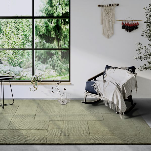 Tappeto verde in lana tessuto a mano 120x170 cm Charlotte - Villeroy&Boch-image-1