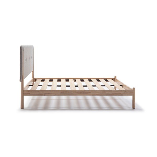 Letto in legno con testiera grigia , 140 x 190 cm Annie - Marckeric-image-3