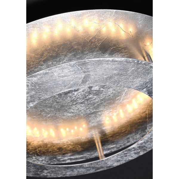 Plafoniera LED in argento con paralume in metallo 40x40 cm Merle - Candellux Lighting-image-2