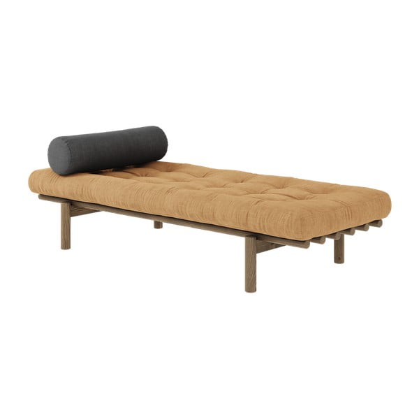 Divano in velluto a coste marrone senape 200 cm Next - Karup Design