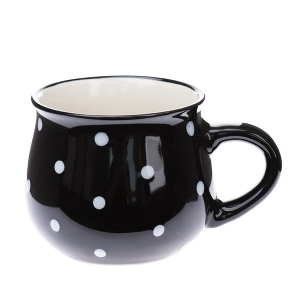 Tazza in ceramica nera Dottie, 230 ml - Dakls