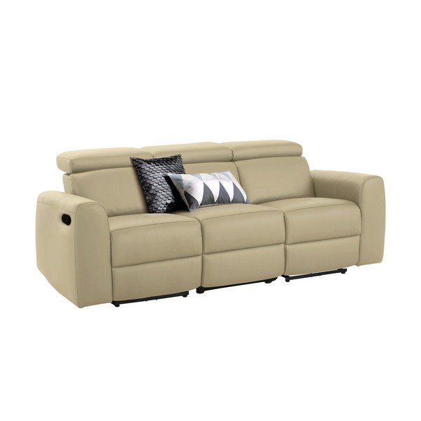 Divano in similpelle bianco 216 cm Capena - Støraa-image-2