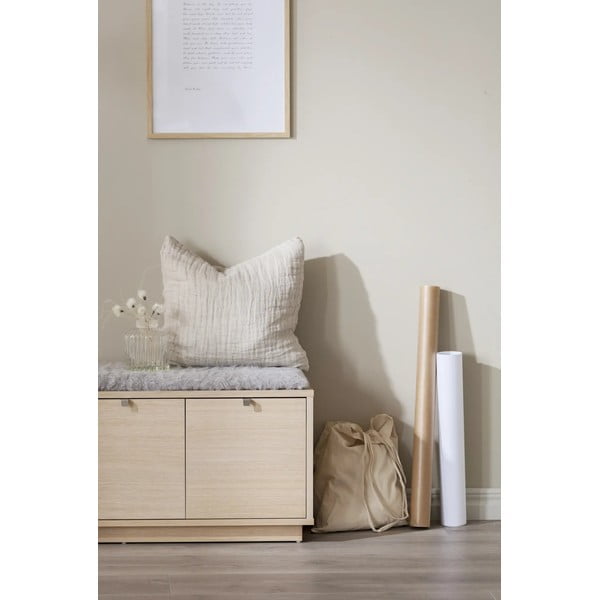 Scarpiera color naturale con panca grigia 70 cm Confetti - Rowico-image-1