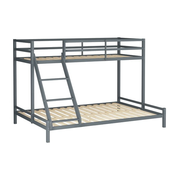 Letto a castello grigio in legno di pino Alpi2 - Støraa