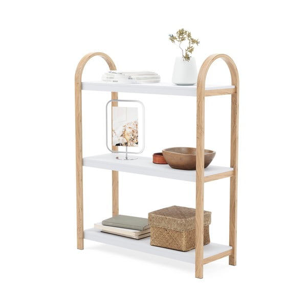 Scaffale bianco naturale in legno esotico 72x90 cm Bellwood - Umbra-image-4