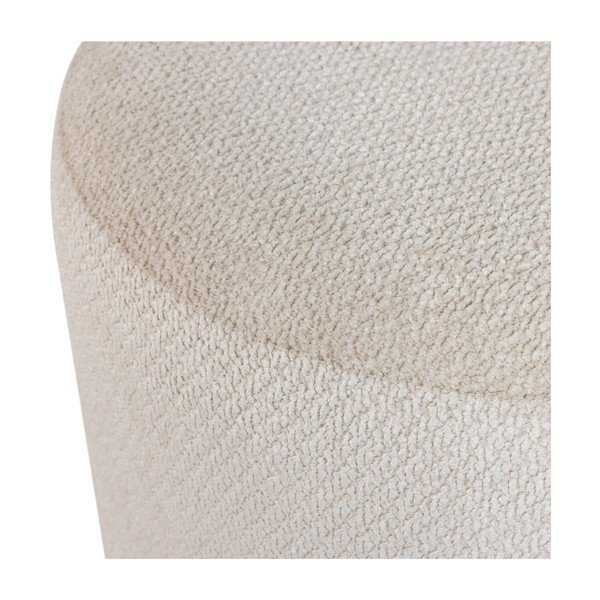 Poggiapiedi beige con rivestimento in bouclé Islen – WOOOD-image-4