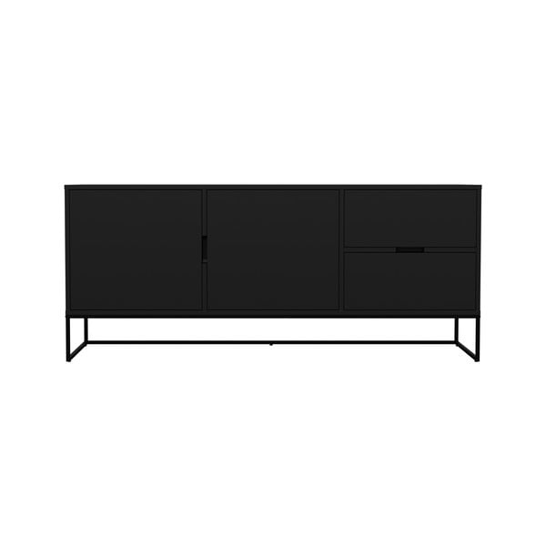 Credenza nera con gambe in metallo Shadow Lipp - Tenzo