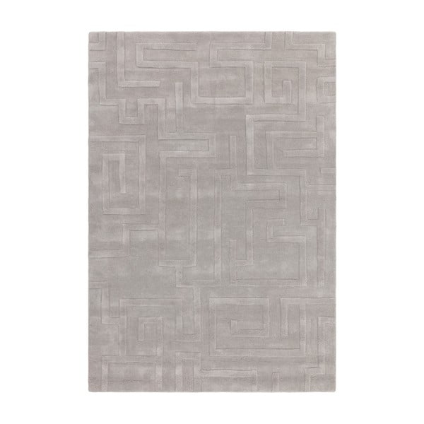 Tappeto in lana grigio chiaro 160x230 cm Maze - Asiatic Carpets