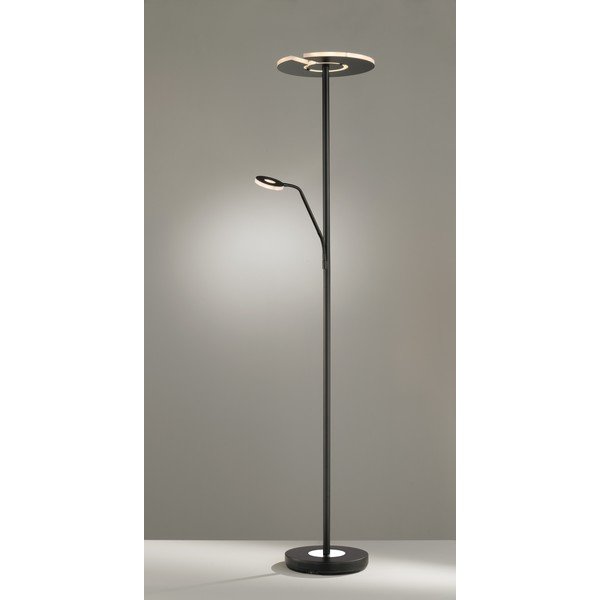 Lampada da terra con intensità regolabile nera (altezza 180 cm) Dent – Fischer & Honsel-image-1