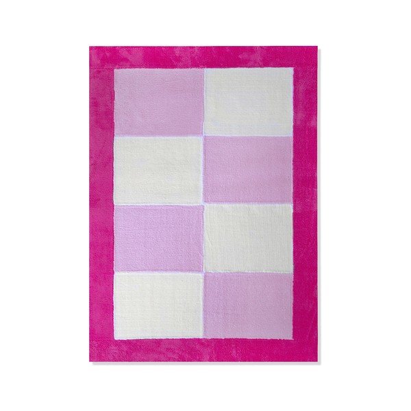 Dětský koberec Mavis Pink Squares, 100x150 cm