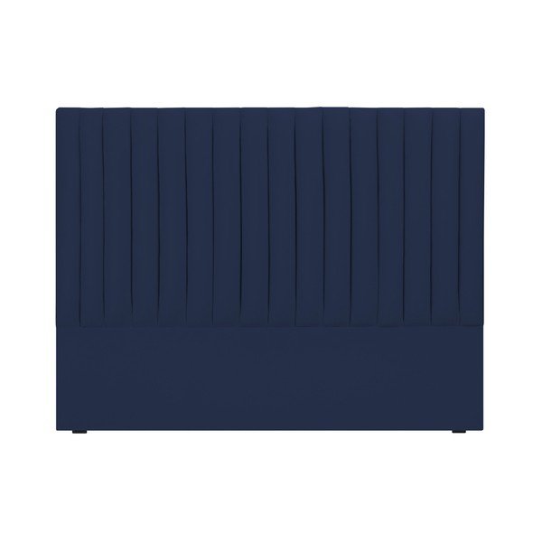 Testata imbottita blu scuro 160x120 cm NJ - Cosmopolitan Design