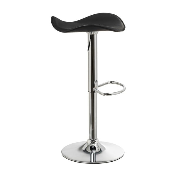 Set di sedie da bar nera in imbottito con altezza regolabile 2 pz (altezza della seduta 73 cm) – Casa Selección-image-1