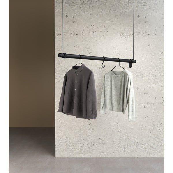 Attaccapanni da parete nero in rovere massiccio 110 cm Swing L – LIND DNA-image-2