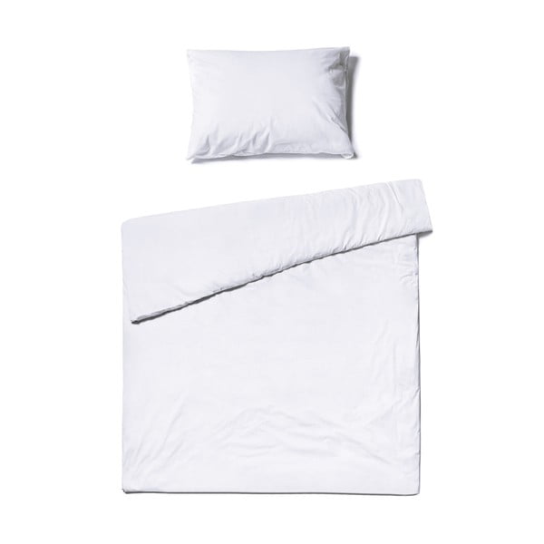 Biancheria da letto in cotone bianco per letto singolo , 140 x 220 cm - Bonami Selection