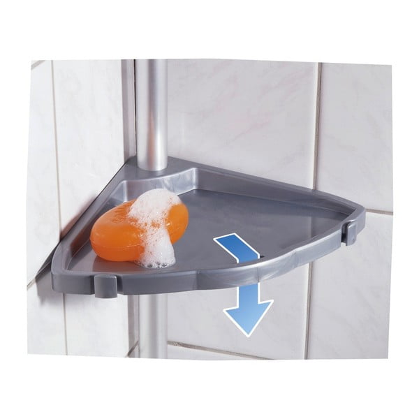 Mensola telescopica da parete grigia per il bagno Easy - Wenko-image-3