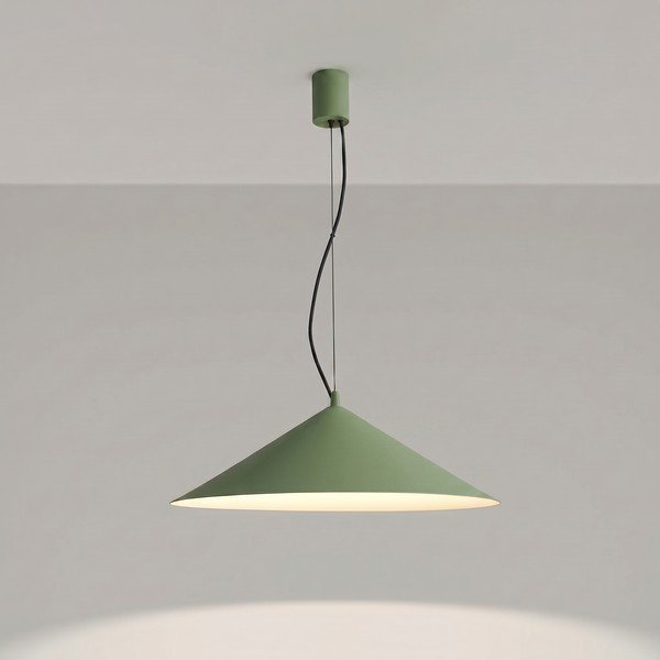 Lampadario LED color kaki in metallo ø 50 cm FINT – Thoro-image-2