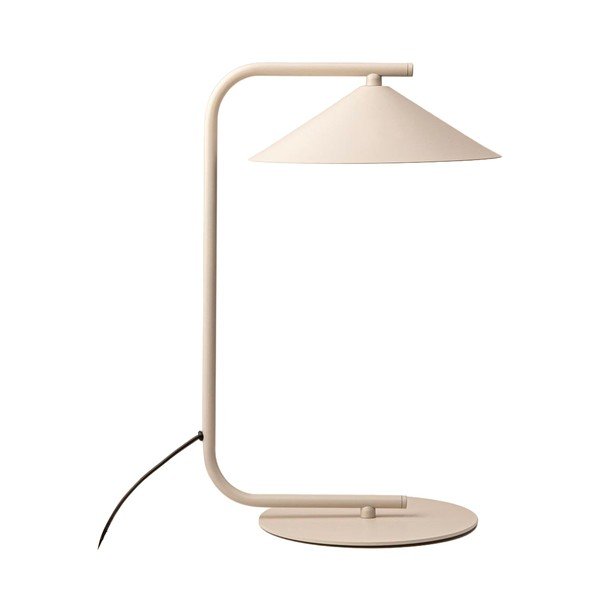 Lampada da tavolo color crema in metallo (altezza totale 42 cm) Nocte – Micadoni 