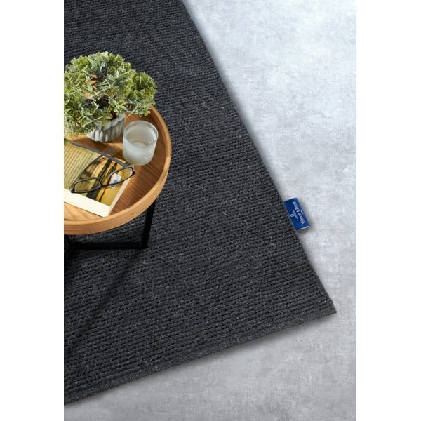 Passatoia grigio scuro in lana tessuta a mano 80x200 cm Francois - Villeroy&Boch-image-2