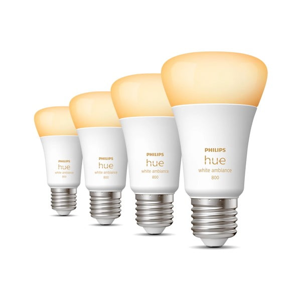 Lampadine smart a LED in set da 4 E27, 9 W White ambiance - Philips Hue-image-1