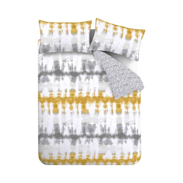Biancheria da letto in cotone giallo-grigio 200x200 cm Hermosa - Pineapple Elephant